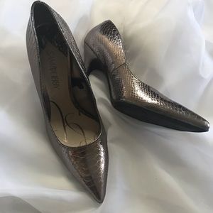 Sam & Libby Champagne Metallic Size 8 Pumps